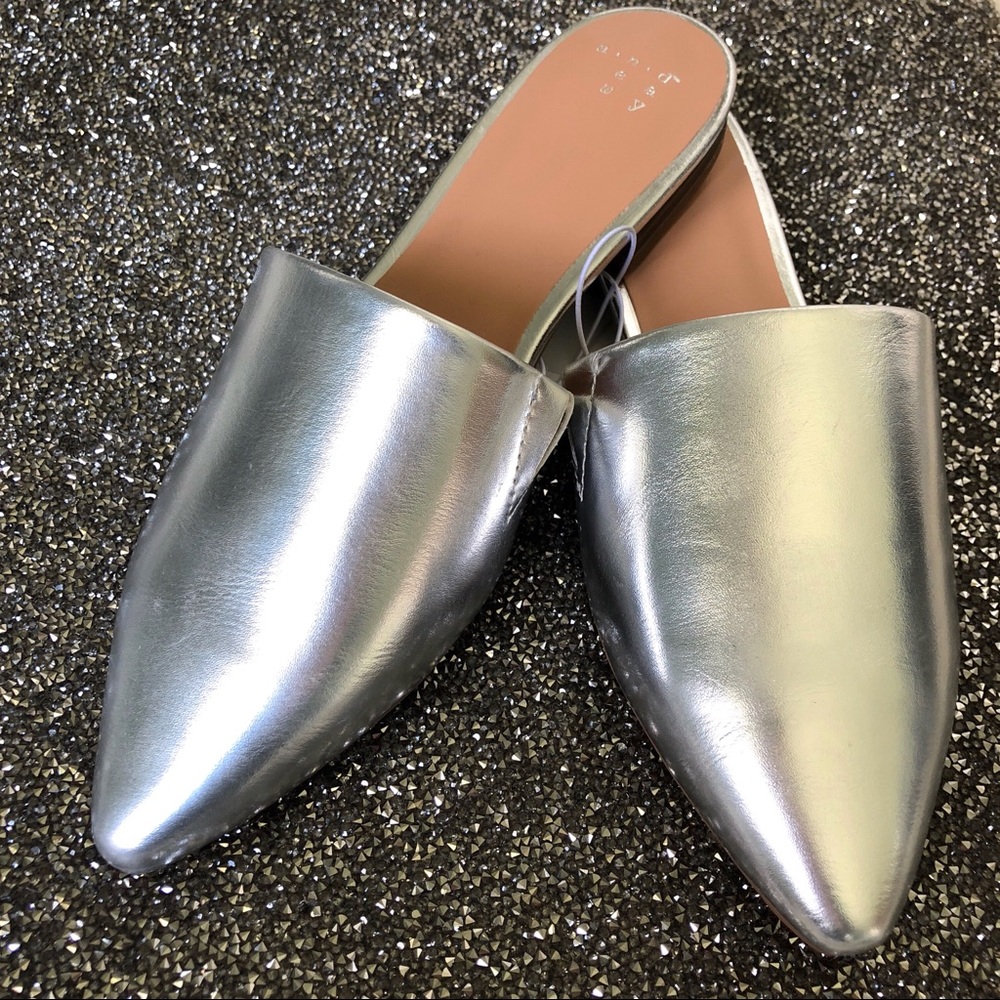 NWT Spring Fling Metallic Silver Slip-on Shoes!